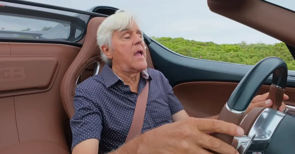 Jay Leno test driving the Bugatti Mistral hypercar