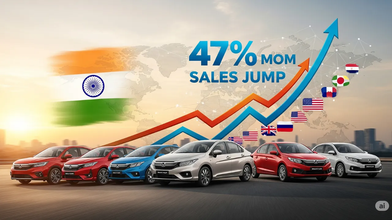Honda India cars lined up for export in July 2025