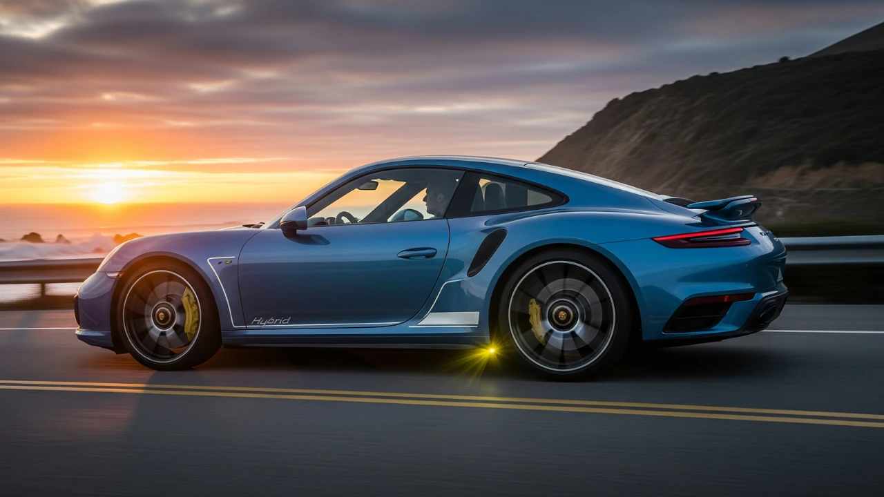 Porsche 911 Turbo S Hybrid teased with futuristic design