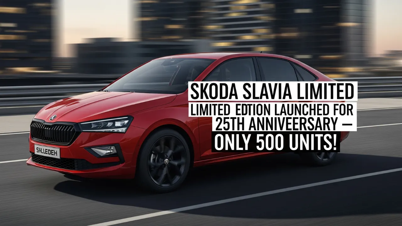Skoda Slavia Limited Edition celebrating 25 years in India with exclusive design features