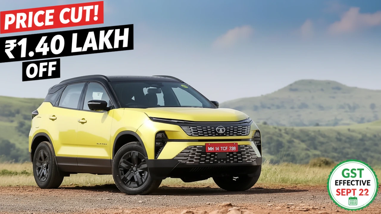 Tata Motors price cut: New GST rates make Nexon and Harrier cheaper by up to ₹1.55 lakh from Sept 22